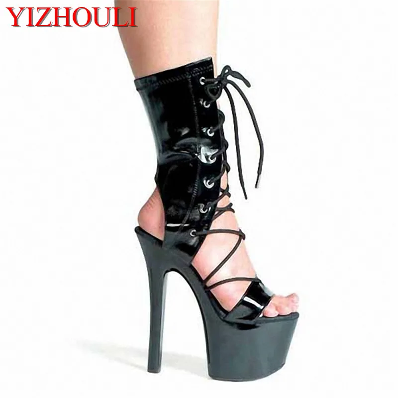 

Wear single women's boots, European and American style women's shoes 15CM high heel shoes/low boot night collar, dancing shoes