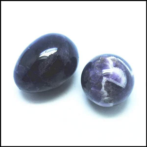 

Natural Amethystt Stone White Crystal Semi precious stone souvenir decorative accessories ball and egg shapes for display items