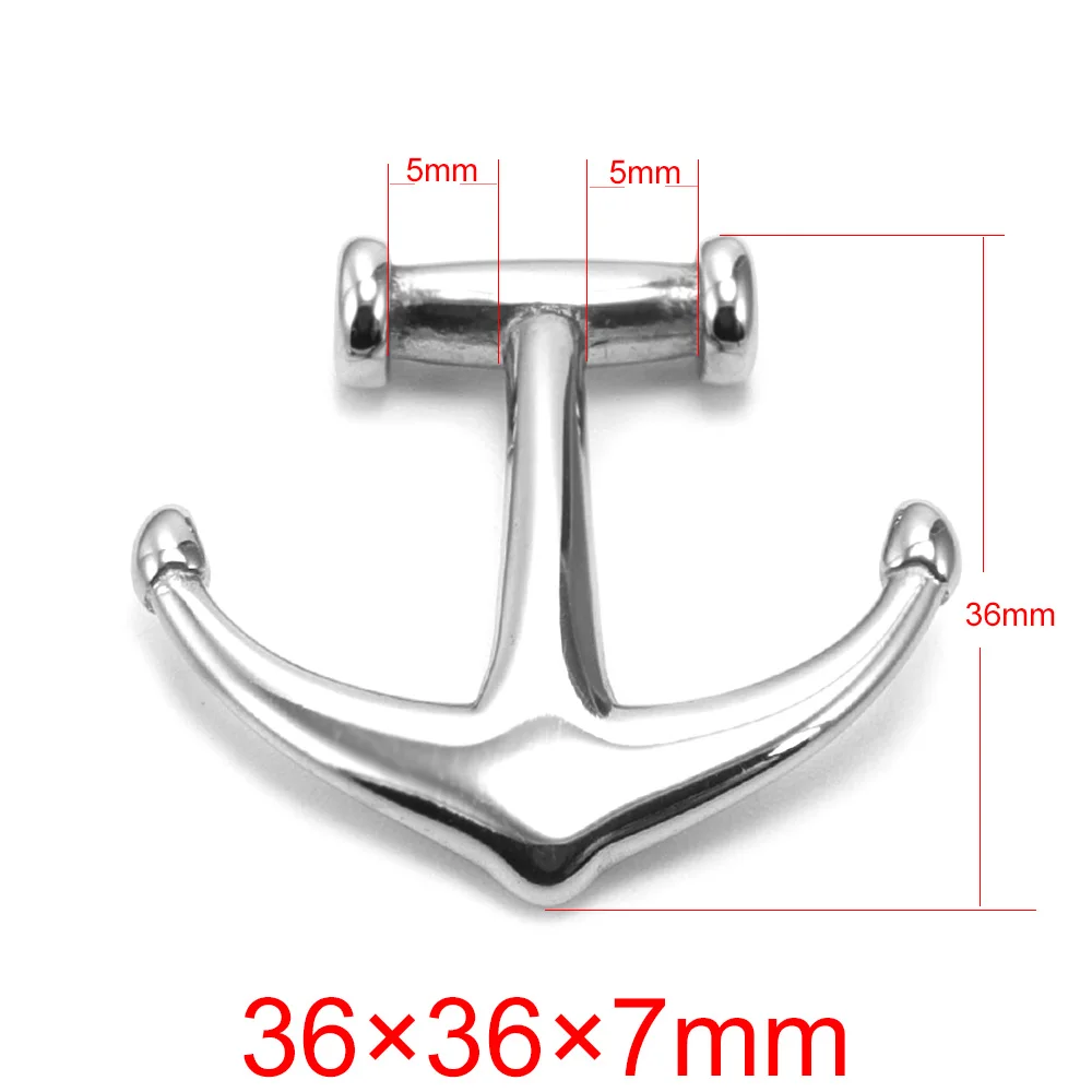316L нержавеющая сталь Якорь Браслет Крючки Ювелирных изделий застежка аксессуары подходит 5 мм 3 мм веревка кожаный шнур ювелирные изделия DIY Подвески