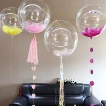 DIY Одежда для свадьбы, дня рождения украшение шары гелий светящиеся воздушные шары Bobo перо прозрачный ПВХ Детские вечерние свадебные сувениры, воздушные шары, принадлежности для