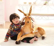 new lovely plush Sika deer toys big simulation lying Sika deer doll birthday gift toy about 90cm