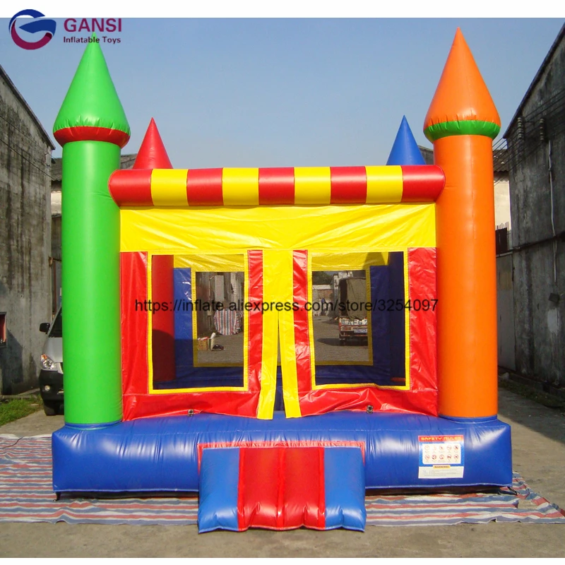13Ft Funny Trampoline Inflatable Bouncer Castle 0.55Mm Pvc Inflatable House For Kids