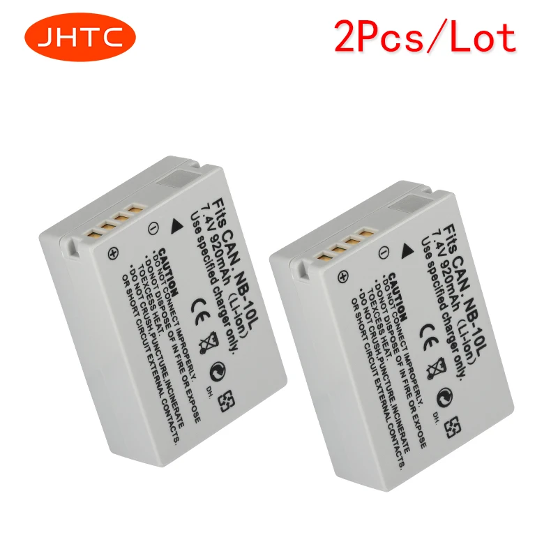 

JHTC 2Pcs/5pcs 920mAh NB-10L batteries NB 10L Camera Battery for Canon SX40 HS SX40HS SX50 HS SX50HS G1 X G15 G16 SX60 HS G3X
