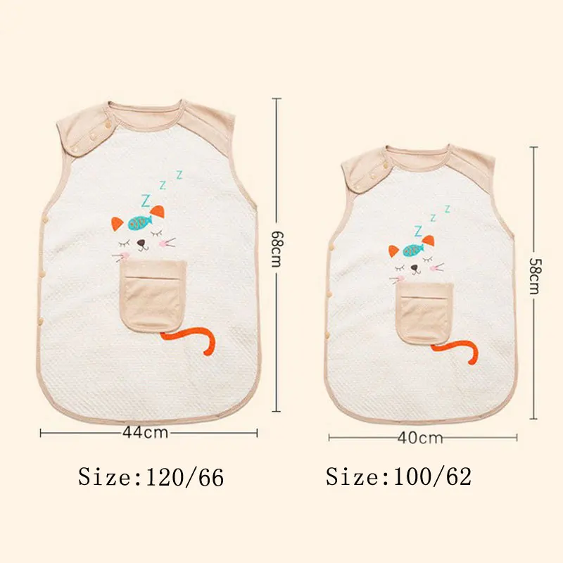 1 шт. Детские спальные мешки мягкий хлопковый спальный мешок одеяло для ребенка Пеленальный спальный мешок безрукавная Одежда для новорожденных детей