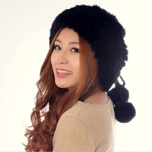 Зимняя шапка и шарф из кроличьего меха, теплые кольца шарфы, шапочки многофункциональные шапки для женщин