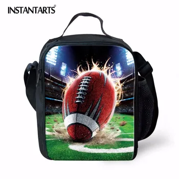 

INSTANTARTS Funny Ball Prints Picnic Bag For Kids Cute 3D Printed Cooler Lunchbox Boys And Girls Outdoor Food Lunch Bag Handbag