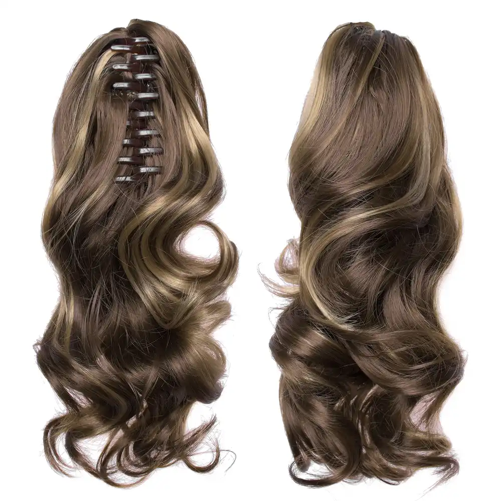LISI GIRL Synthetic Women Claw on Ponytail Clip in Hair Extensions Wavy