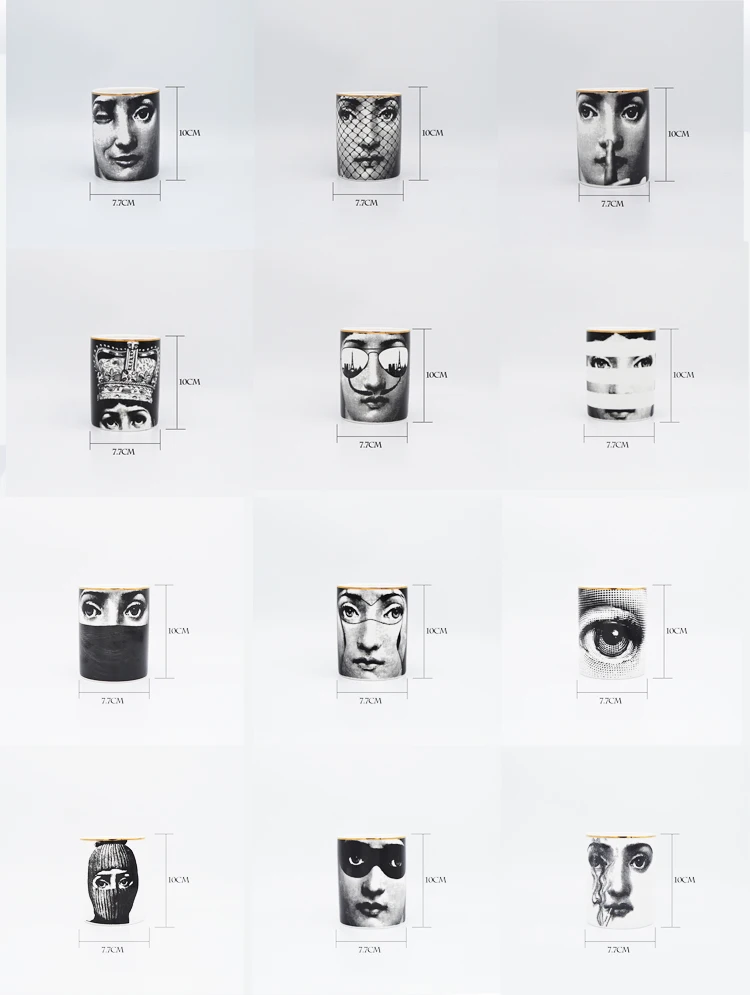 Fornasetti подсвечники украшения для дома рукодельные Керамика Jar Организация цветов горшки шкатулка ретро Lina уход за кожей лица чашки канделябры