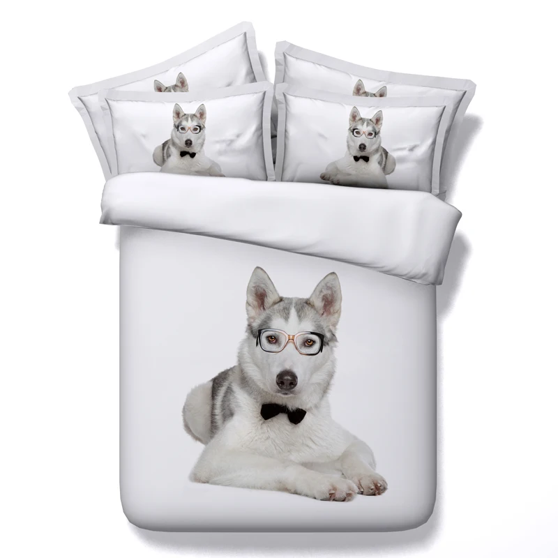 3d Dog Print Bedding Set Quilt Duvet Cover Bed In A Bag Sheet