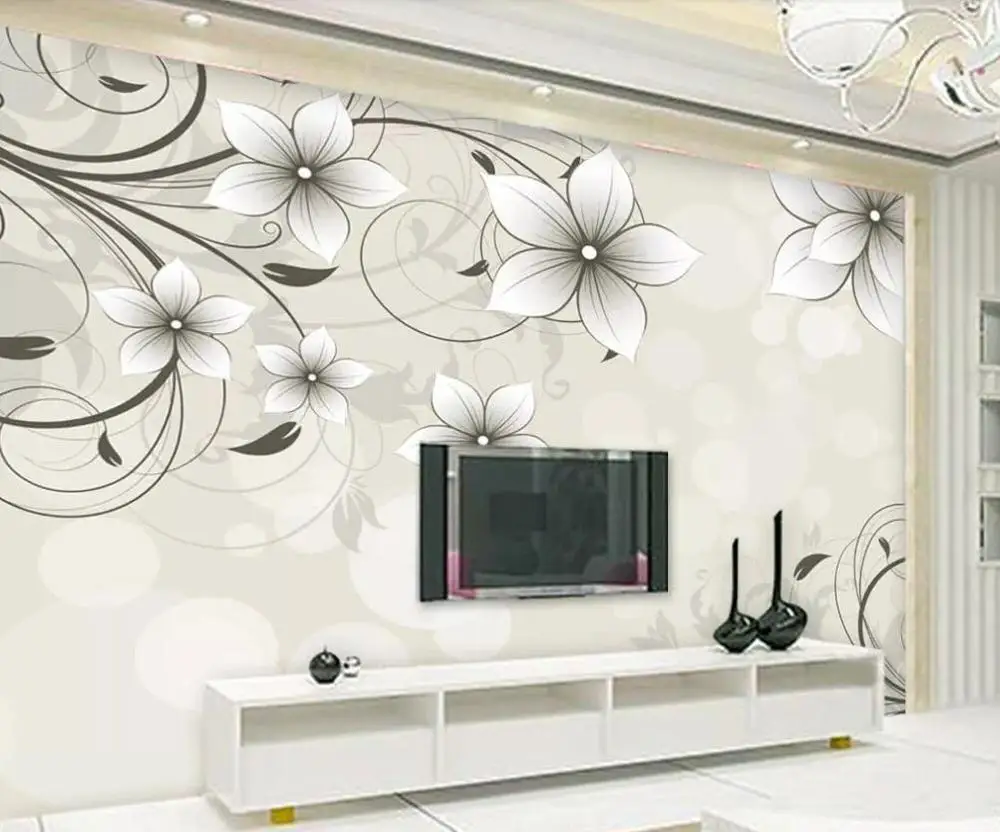 Индивидуальные 3D Настенные обои современные Фэнтези Цветок ТВ фон настенные украшения живопись