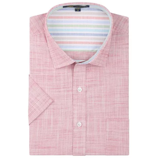Льняные мужские рубашки, новинка, не железные, приталенные, с коротким рукавом, брендовые, формальные, деловые, модные, повседневные, одноцветные рубашки, Social 3XL X068 - Цвет: D4113