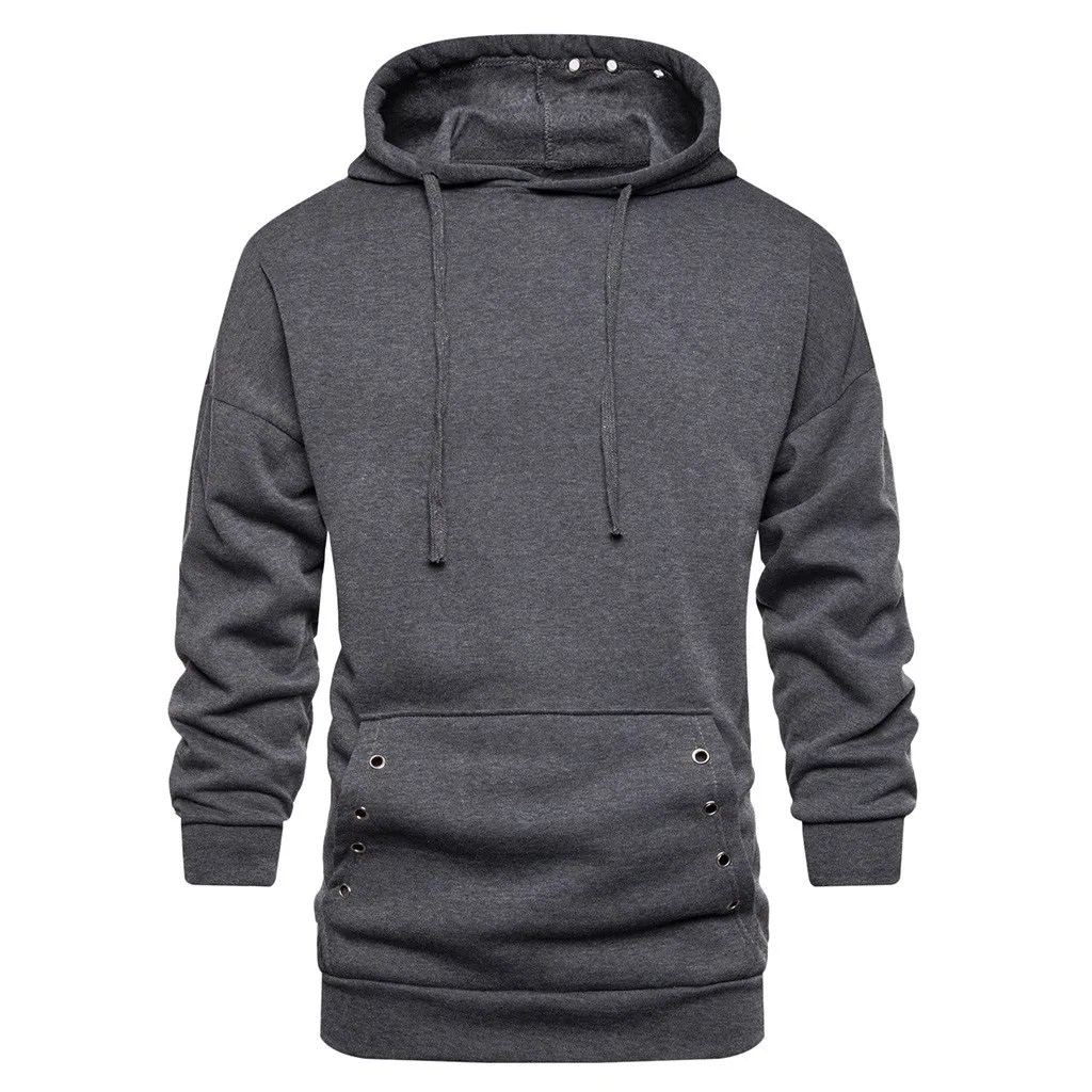 

Hooded Sweatshirt Pocket Outwear Tops Men Autum Winter Long Sleeve Blouse men Clothing sudaderas para hombre sweatshirt
