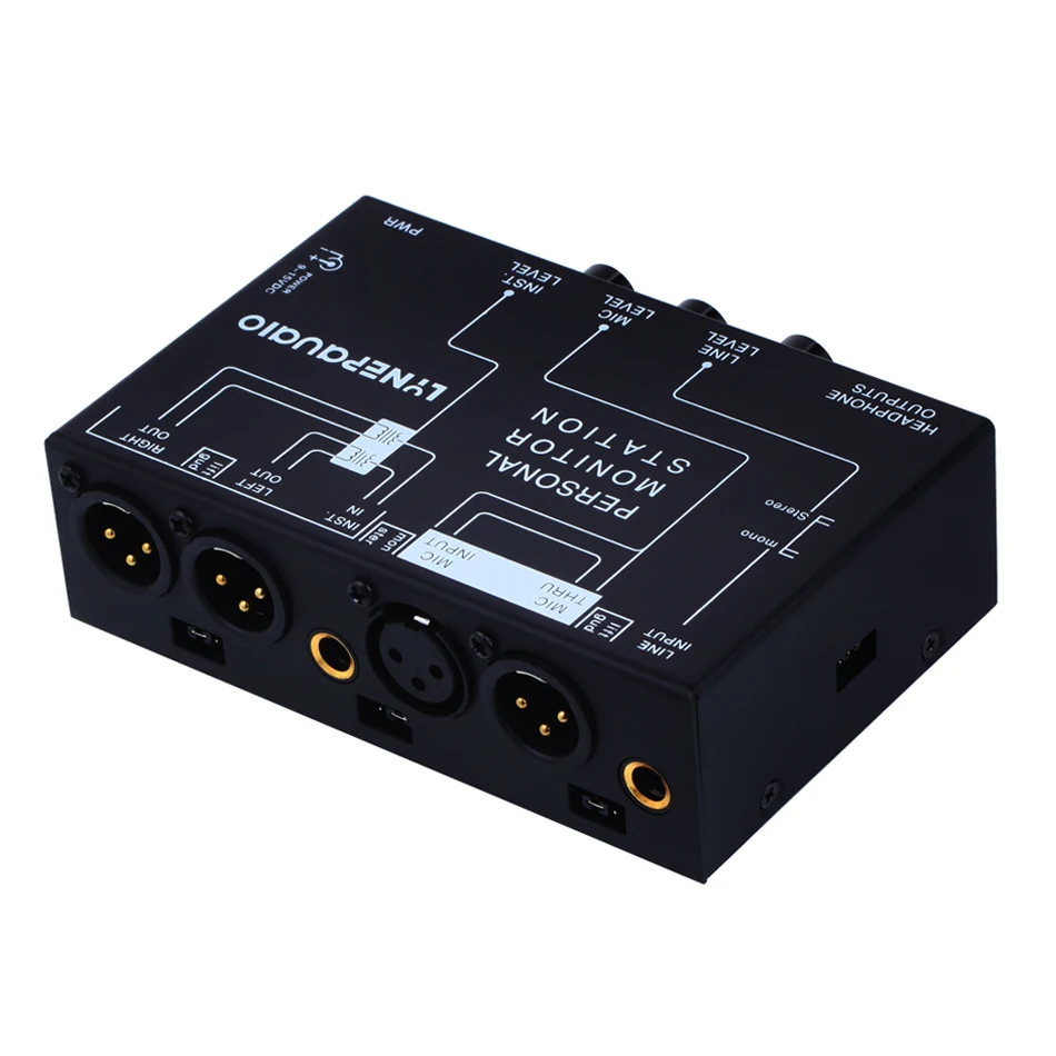 

Mini 3 Channel Personal Monitor Station Audio Sound Amplifier Headset Listening Mixer