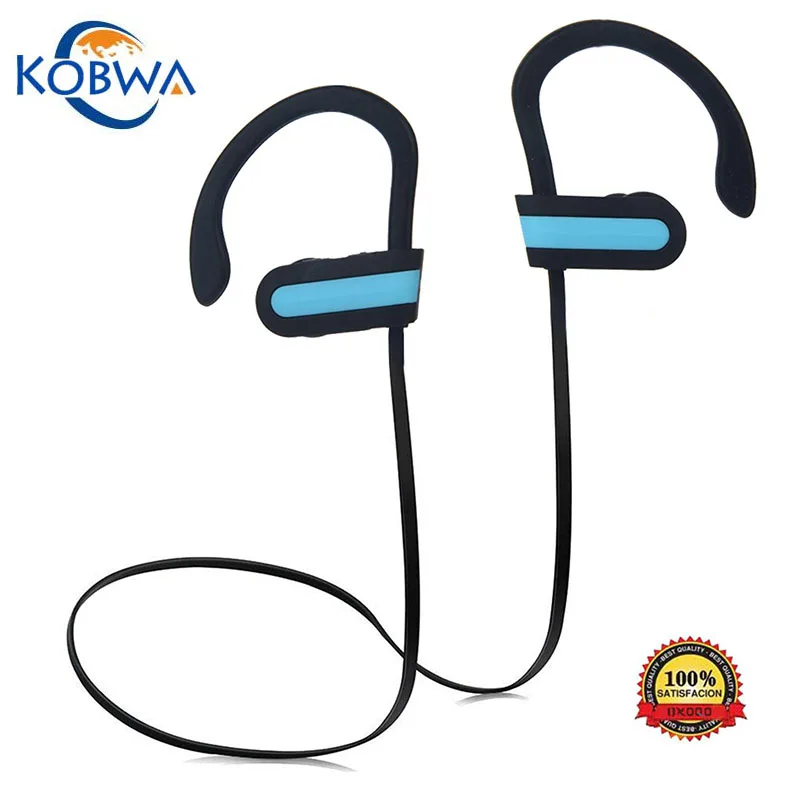 

Ear Hook Blue Wireless Bluetooth Stereo Earphone Longer Playtime Fashion Sport Running Headphone Studio Music Headset with Micc