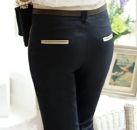 black khaki skinny pants