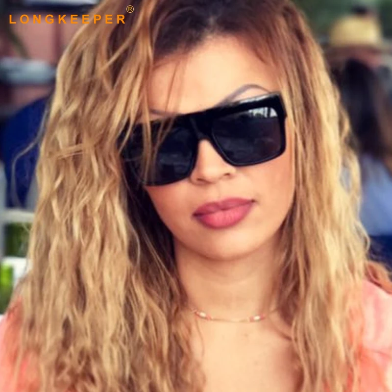 

New Fashion Kim Kardashian Style Sunglasses Women Brand Design Vintage Square Sun Glasses Gafas De Sol Feminino LongKeeper