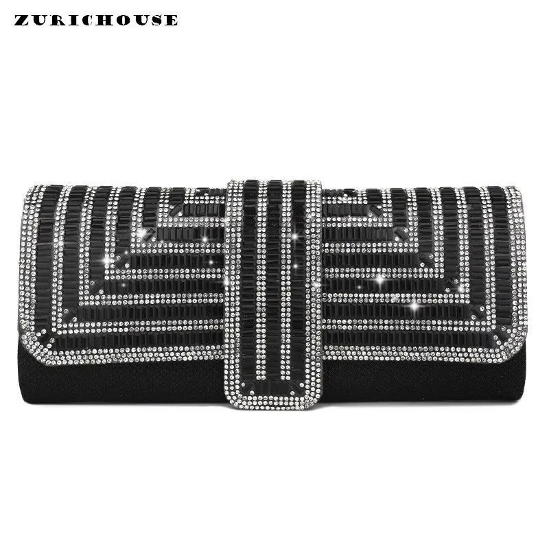 

ZURICHOUSE Rhinestone Women Evening Clutch Bag Ladies Day Clutches Purse Chain Handbag Bridal Wedding Party Bag Bolsa Mujer