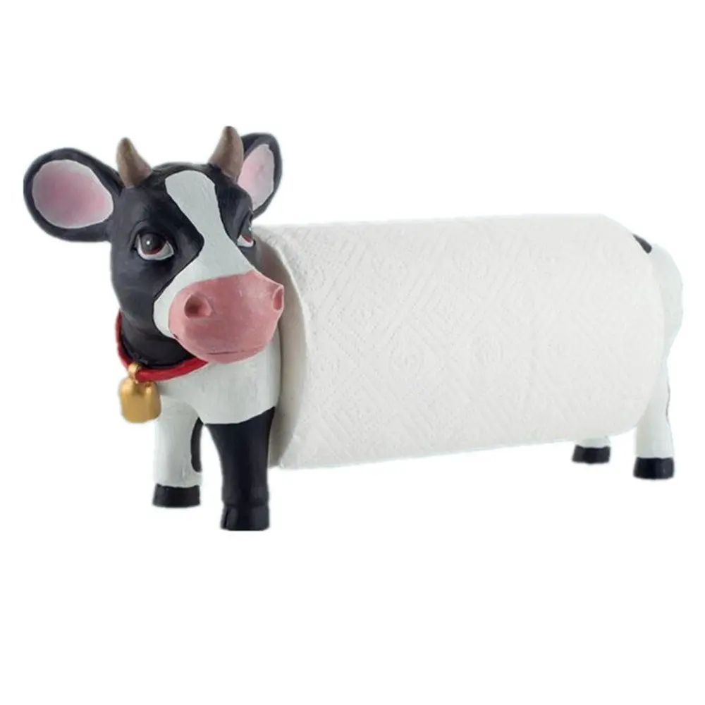 Creative Drum Kitchen Paper Towel Holder, Cows Resin Hanging Toilet