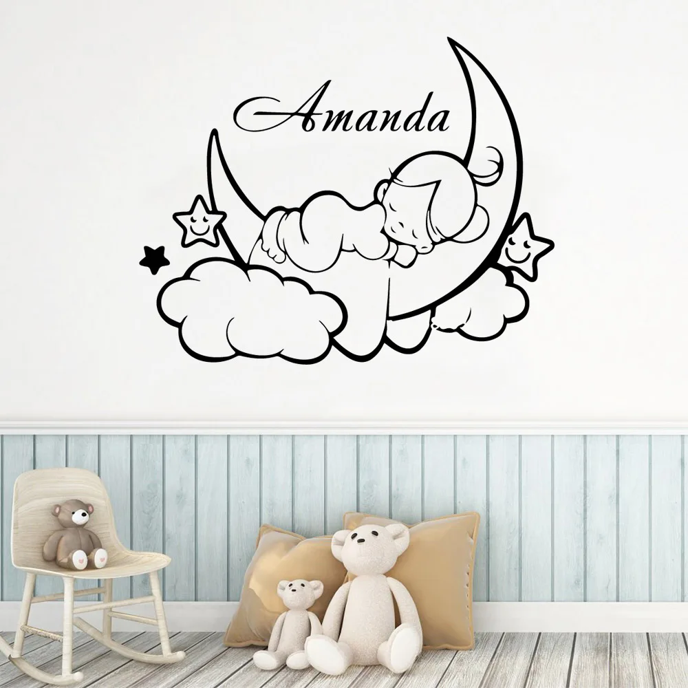 

Drop Shipping Custom Name Wall Art Decal Decoration Fashion Sticker Kids Room Nature Decor Art Mural