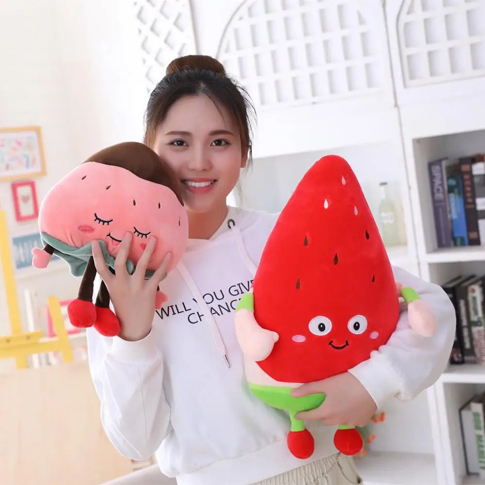 35 70 см Kawaii арбуз и клубника Плюшевые Растительные Игрушки Мультяшные милые