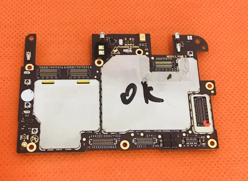 Б/у оригинальная материнская плата 4 ГБ ОЗУ + 64 Гб ПЗУ для Nubia M2 NX551J Snapdragon 625 восемь