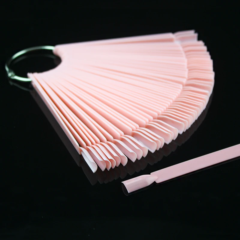 

False Nail Tips Color Card Transparent Fan Finger DIY Nail Display Nail Art Practice Acrylic UV Gel Polish Manicure Tool