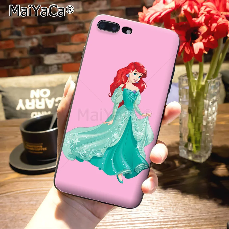 MaiYaCa Принцесса Ариэль Русалочка Снежная принцесса роскошный чехол для телефона для iPhone 8 7 6S Plus X XS MAX XR 5S SE 11pro чехол