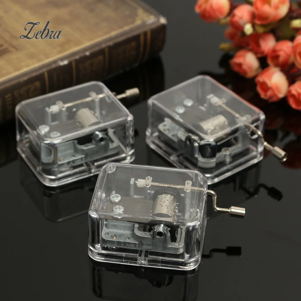

Mini Acrylic Music Box of Fur Elise / Castle in the Sky /Canon