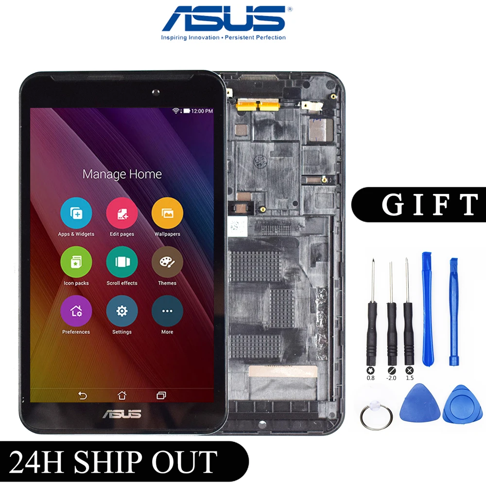 Первоначально для ASUS Fonepad FE7010CG FE170CG ME170 K012 k017 ЖК-дисплей Дисплей Сенсорный экран Панель планшета в сборе с рамкой