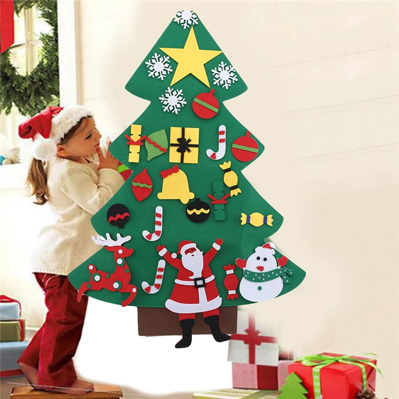 

Children's Creative DIY Christmas Tree Felt DIY Craft Magic Creative Puzzle Decoration Toy Party Holiday Christmas