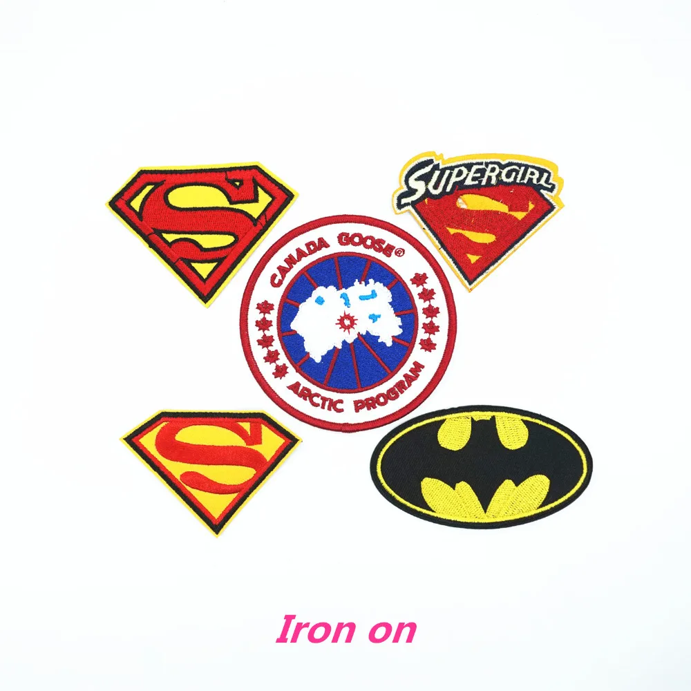 

Iron on Clothing Patches Badges Fashion Embroidery Superman Badges Apparel Garment Bags Cowboy T-shirt DIY