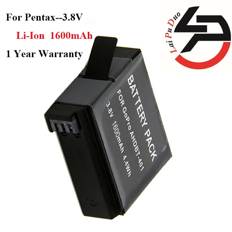 Высокое качество 1600mAh Совершенно новый запасной аккумулятор для Gopro HERO4 AHDBT-401 BT-401 |