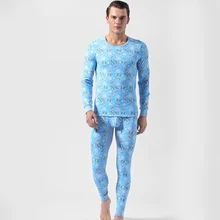 Мужские кальсоны теплые комплекты нижнего белья Зимние Модные мужские хлопковые стандартные леггинсы с принтом Мужские термотопы+ брюки костюмы