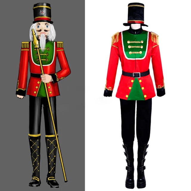 The Nutcracker Costume Custom Made Prince Red Uniform Outfit Cosplay Adult Halloween Party