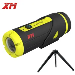 XM H.265 1080P Full HD Спорт действий Камера 16 ГБ карты 3400 Батарея Wi-Fi видео Mini DV камера с защитой от влаги Регистраторы со штативом