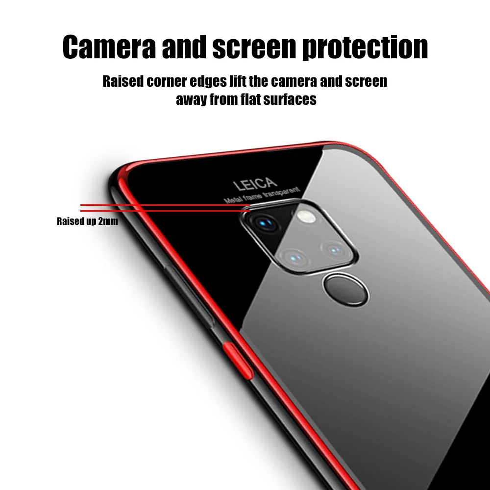 Ascromy металлический бампер чехол для Huawei Mate 20 Pro алюминиевая рамка Кристалл