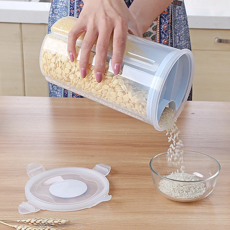 Luluhut керамические банки для хранения кухни пластиковая коробка для хранения прозрачные цельные зерна бобы, орехи банка для хранения 3 сетки контейнер для еды
