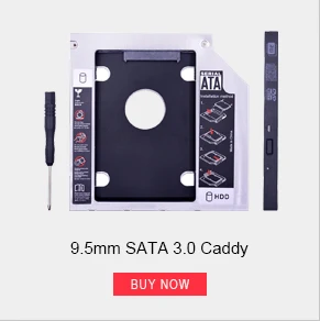 CHIPAL Универсальный SATA 3,0 2nd HDD Caddy 9,5 мм для 2," 2 ТБ SSD чехол жесткий диск корпус со светодиодный для ноутбука DVD-ROM Оптический отсек