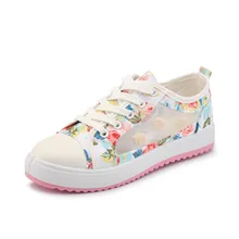 Segeltuchschuhe frau 2017 neuheiten print höhlen frauen schuhe freizeitschuhe frauen flache