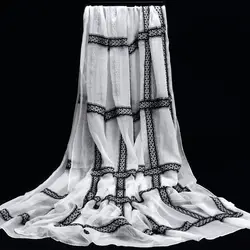 Женский 100% натуральный шелковый шарф люксовый бренд 2019 Шелковый платок и обертывание s для дам твердый шелк из Ханчжоу обертывание