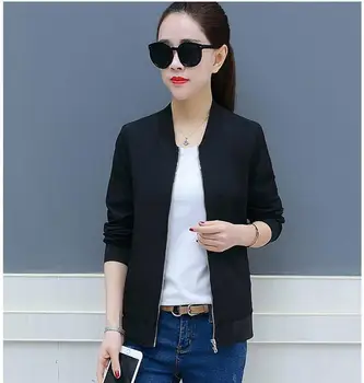 

new Korean basic jacket coat students wild spring and autumn Slim female jacket thin section coat 4020187