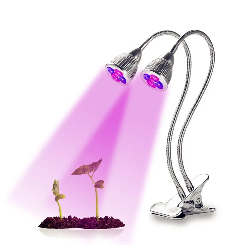 Koop Volledige Spectrum LED Grow Light 5W 10W 15W 360 Graden Flexibele Kop Clip Bureaulamp Indoor Tuin verlichting Plant Lamp US EU Plug