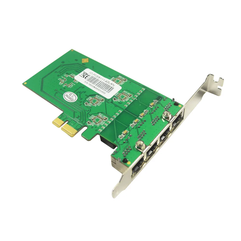 Iocest PCI-Express 4 порта Gigabit Ethernet контроллер карты RTL8111 чипы с низкопрофильным кронштейном