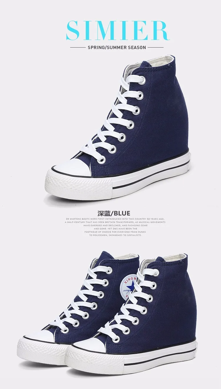 KUYUPP High Top Canvas Women Shoes Espadrilles Spring Autumn Womens Wedges Shoes Lace Up Casual Shoes For Female Sapatilha YD120 (29)