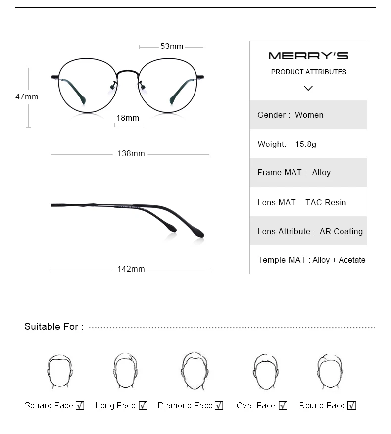 MERRYS дизайн женские модные трендовые овальные очки оправа Дамские очки близорукость по рецепту оптические очки S2022