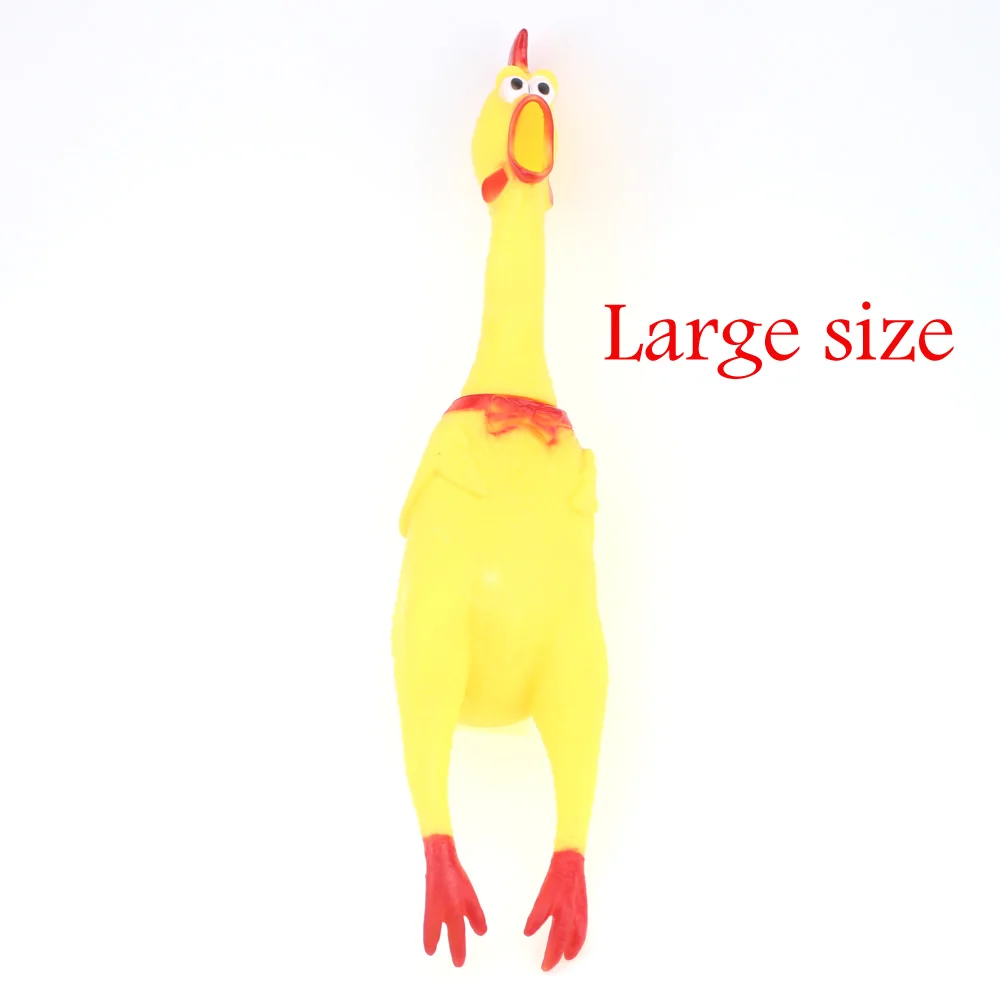 1pc 40cm big size rubber screaming chicken squawking shrilling chicken size