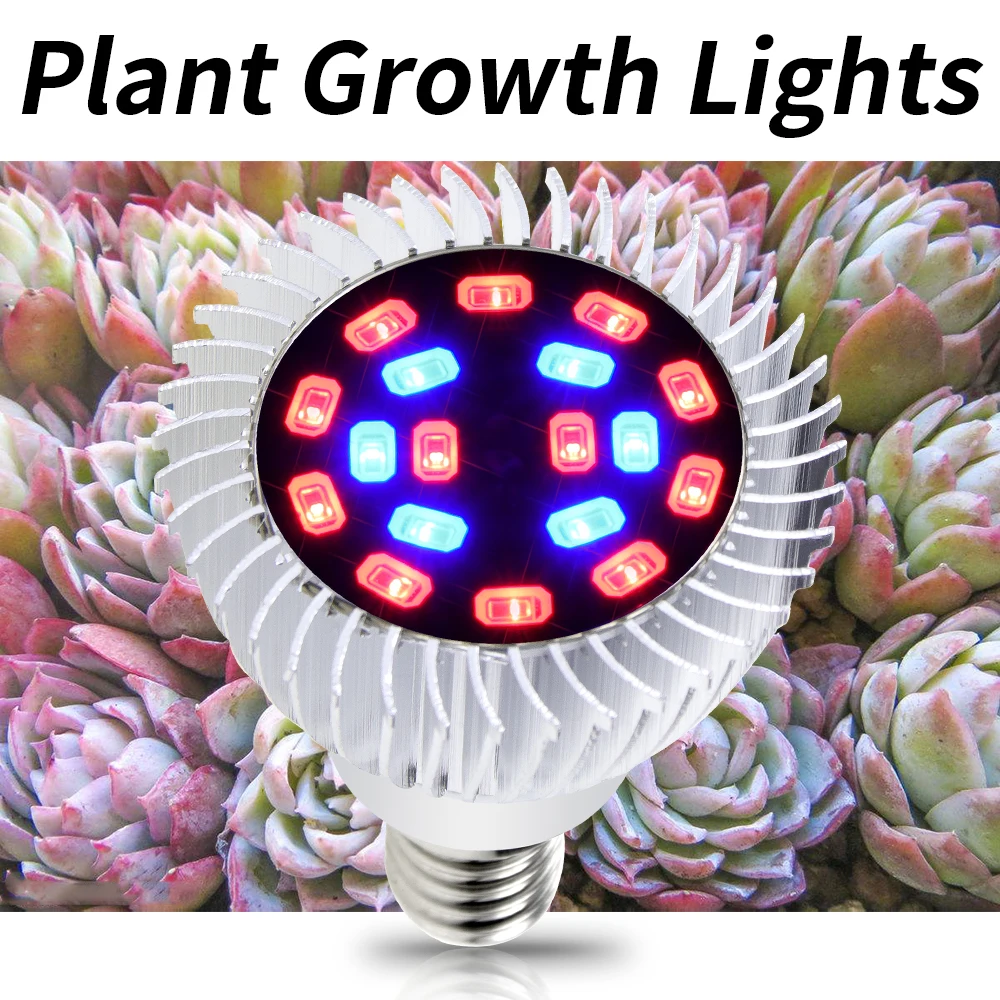 

E27 Full Spectrum E14 LED Grow Light SMD 5730 Phyto-lamp 20W LED Plant Growing Lamp for Plants Seedling Vegetables Hydroponics