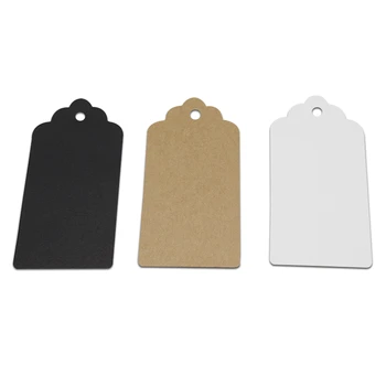 

5*10cm High Quality Flower Head Rectangle Kraft Paper Marked Blank Number Card Labels Party Gift Craft Cake Price Blank Hang Tag