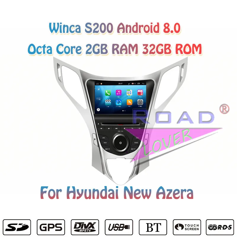 Winca S200 Android 8,0 dvd-плеер автомобиля Авторадио для hyundai Azera Grandeur HG I55 2011-стерео gps навигации Magnitol два Din