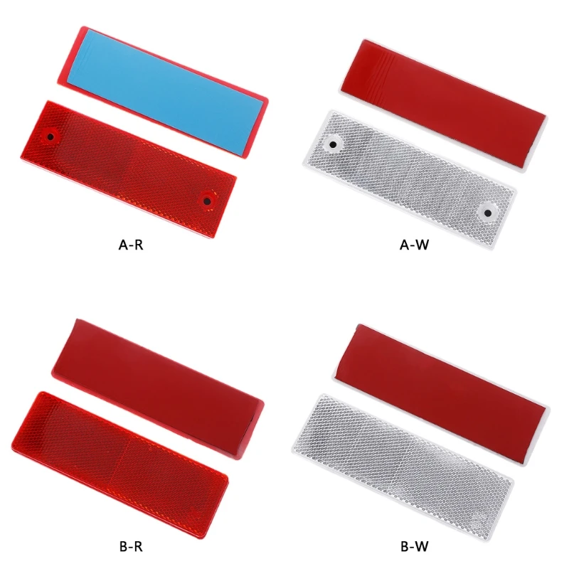 2 шт. Пластик Отражатель Светоотражающие Предупреждение плиты наклейки Знак пленки Прокат грузовик
